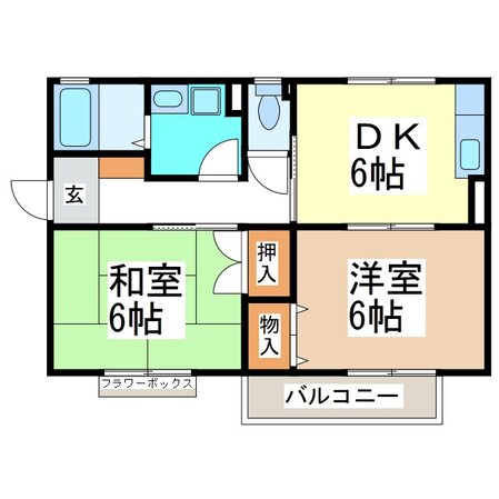 ビオレータ宮入Ａの物件間取画像